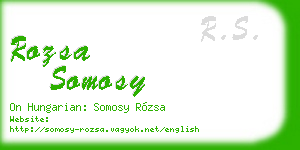 rozsa somosy business card